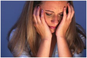 depressed-woman Woman with Depression