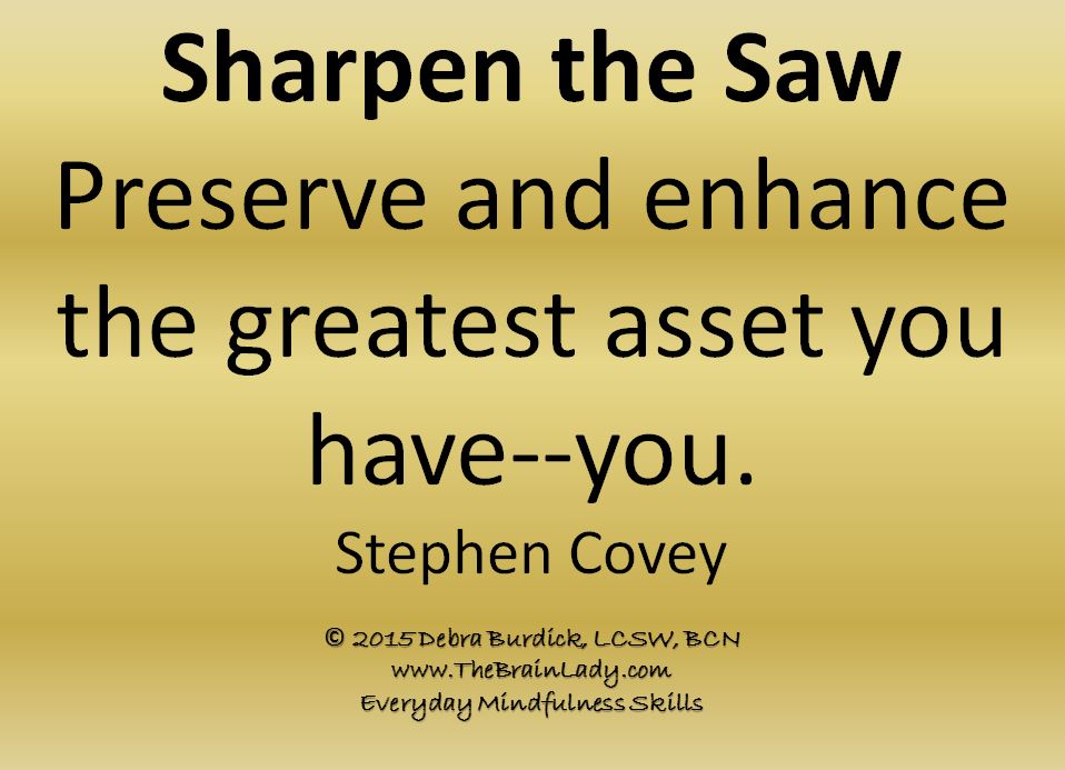 Sharpen the Saw