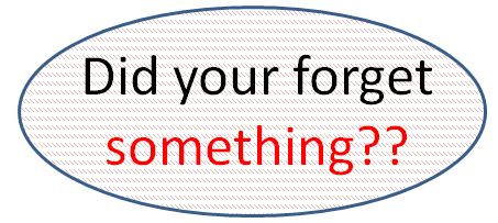Did you forget something snip A close-up of text with a red word 'something'.