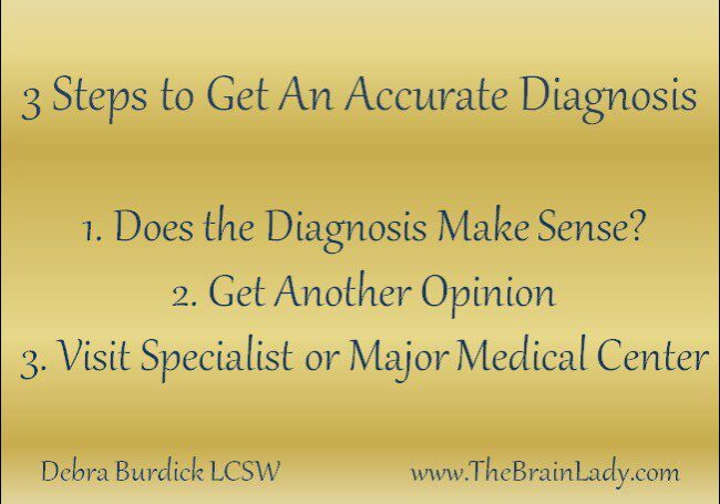 3 Steps to Get an Accurate Diagnosis jpeg A partial text about getting an accurate diagnosis and consulting specialists.