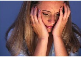 depressed-woman Woman with Depression