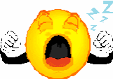 sleeping-smiley A yawning yellow emoji with closed eyes and raised fists.